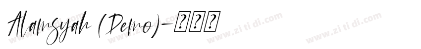 Alamsyah (Demo)字体转换
